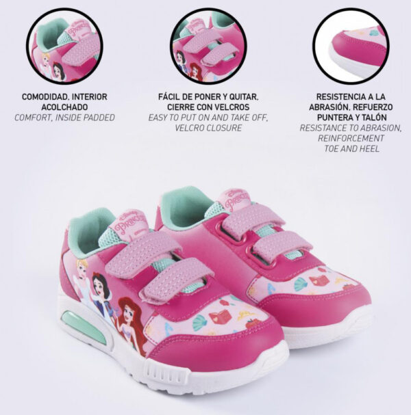 Disney Hercegnők Ladies LED villogó, világító utcai cipő 28 - Image 5
