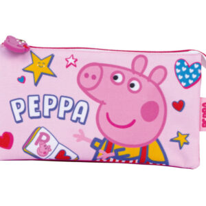 Peppa malac Book 3 rekeszes tolltartó 21 cm