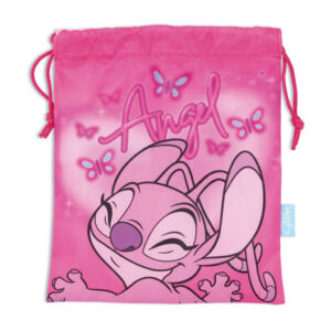 Disney Lilo és Stitch, A csillagkutya Pink Angel uzsonnás táska 26,5 cm