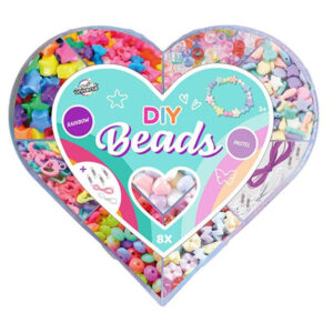 Pastel Rainbow Heart gyöngyfűző készlet