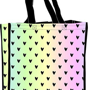 Szives hologrammos shopping bag 34 cm