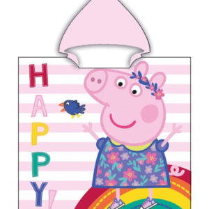 Peppa malac Happy strand törölköző poncsó 55x110 cm (Fast Dry)