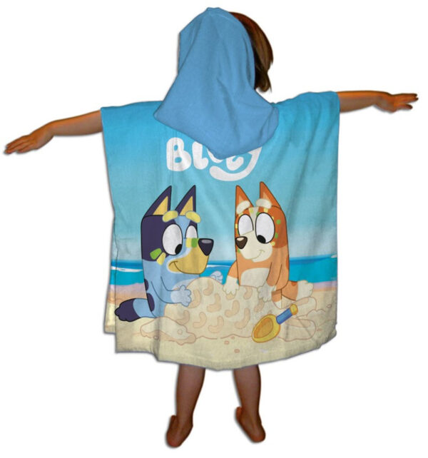 Bluey Sandcastle strand törölköző poncsó 55x110 cm (Fast Dry) - Image 2