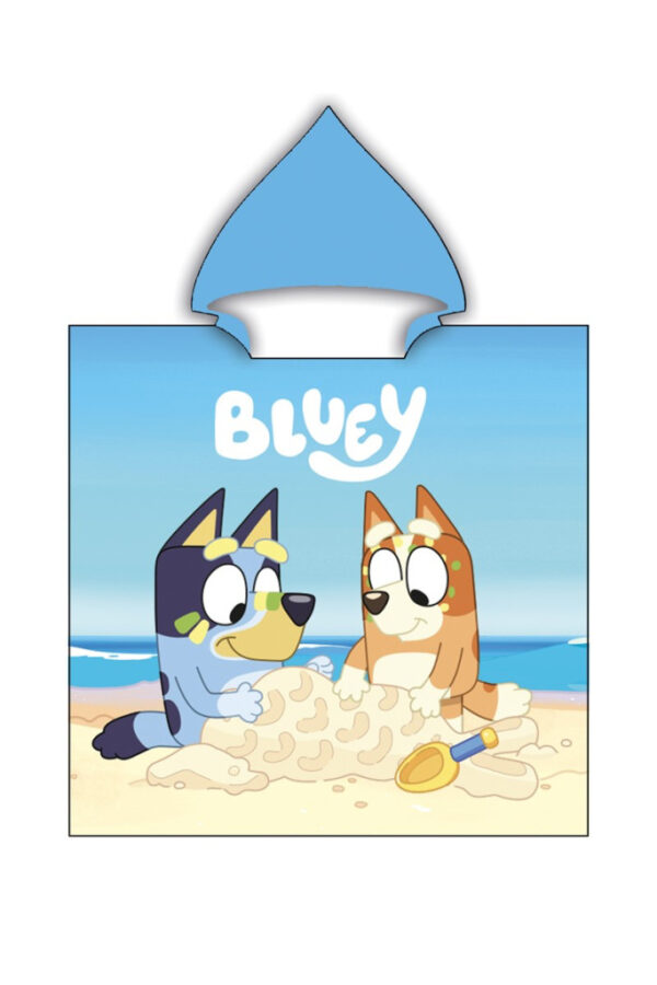 Bluey Sandcastle strand törölköző poncsó 55x110 cm (Fast Dry) - Image 5