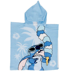 Disney Lilo és Stitch, A csillagkutya Ice Cream strand törölköző poncsó 55x110 cm (Fast Dry)