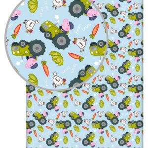 Peppa malac George's Tractor gumis lepedő 90x200 cm