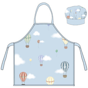 Hőlégballon Blue gyerek kötény 2 darabos szett
