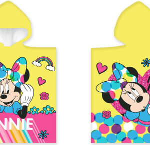 Disney Minnie Yellow strand törölköző poncsó 50x100 cm