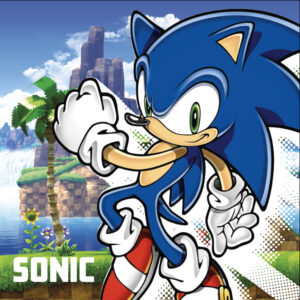 Sonic a sündisznó Island kéztörlő, arctörlő, törölköző 30x30cm