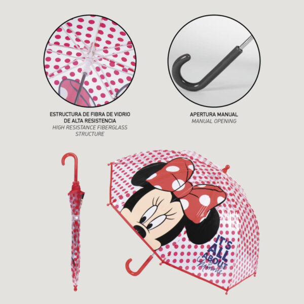 Disney Minnie Dots gyerek átlátszó esernyő Ø71 cm - Image 4