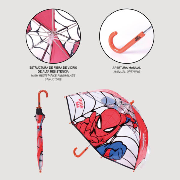 Pókember Web-Slinger gyerek átlátszó esernyő Ø71 cm - Image 4