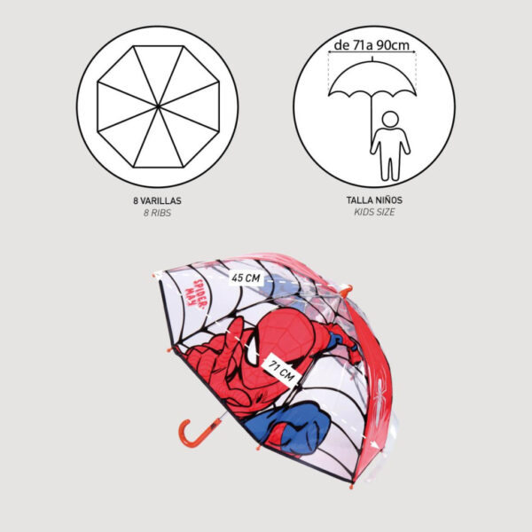 Pókember Web-Slinger gyerek átlátszó esernyő Ø71 cm - Image 5