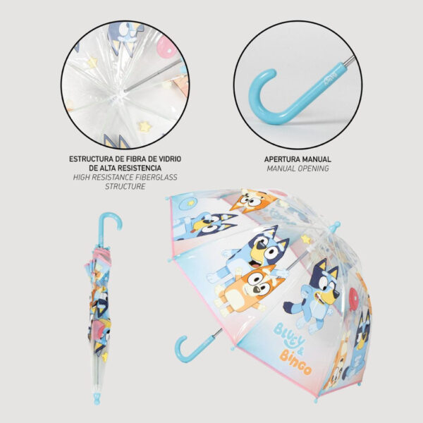 Bluey Bingo gyerek átlátszó esernyő Ø71 cm - Image 4