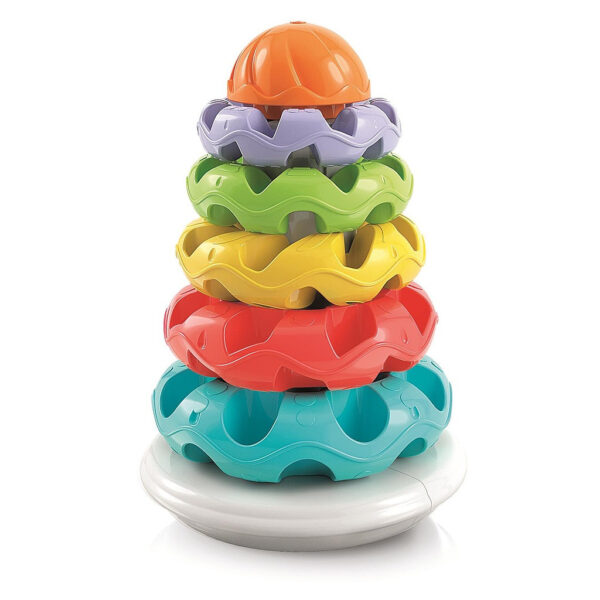 Színes piramis Stacking Rings építőjáték 5 db-os Clementoni - Image 3