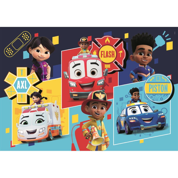 A Mentőosztag Heroes and Wheels 24 db-os maxi puzzle Clementoni - Image 2