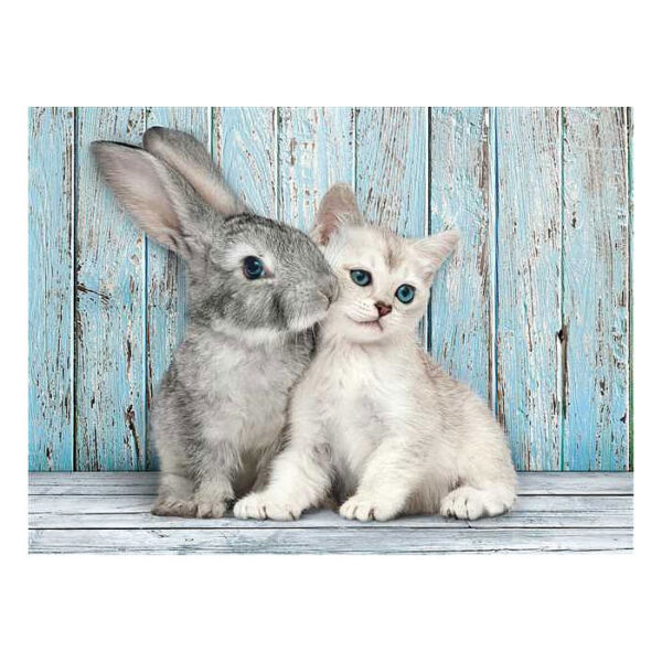 Állatos Cat & Bunny 500 db-os puzzle Clementoni - Image 2