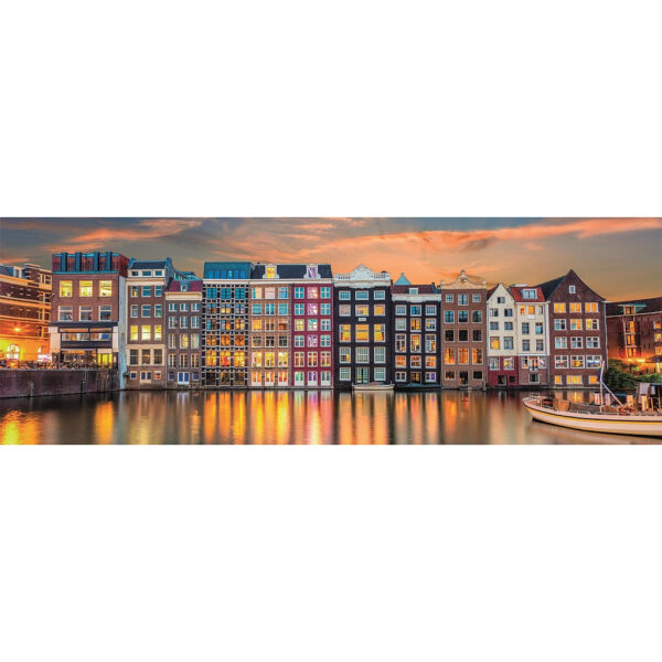 Amsterdam Bright 1000 db-os panorama Compact puzzle Clementoni - Image 2