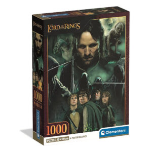 A Gyűrűk Ura Aragorn & Hobbits 1000 db-os Compact puzzle Clementoni