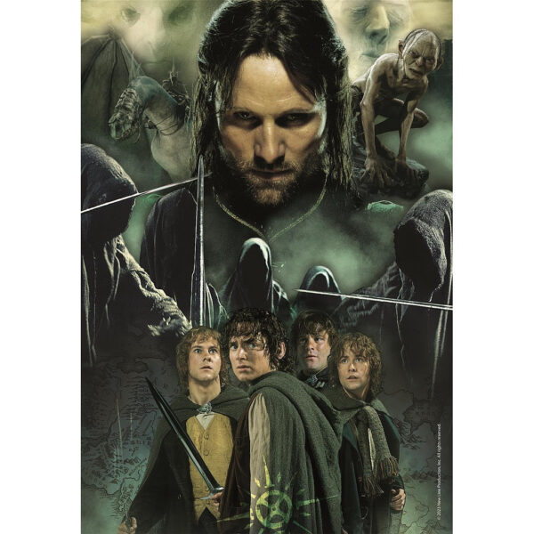 A Gyűrűk Ura Aragorn & Hobbits 1000 db-os Compact puzzle Clementoni - Image 2