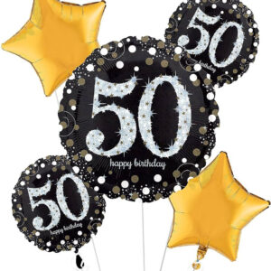 Happy Birthday Gold 50 Fólia lufi 5 db-os szett