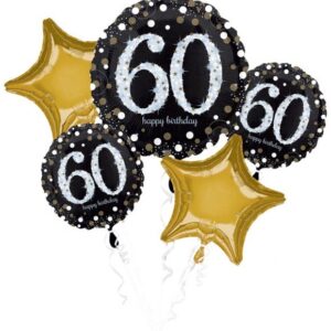 Happy Birthday Gold 60 Fólia lufi 5 db-os szett