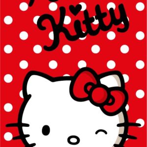 Hello Kitty Red fürdőlepedő, strand törölköző 70x140cm (Fast Dry)