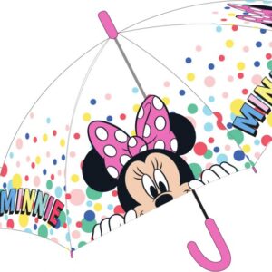 Disney Minnie Dots gyerek félautomata átlátszó esernyő Ø74 cm – Játékmancs