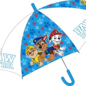 Mancs Őrjárat Blue Boys gyerek átlátszó félautomata esernyő Ø74 cm – Játékmancs