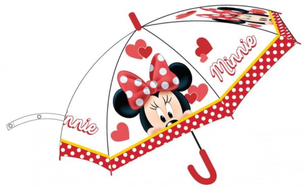 Disney Minnie gyerek átlátszó félautomata esernyő Ø69 cm