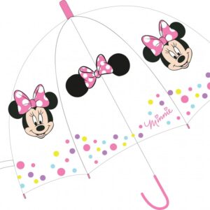 Disney Minnie Colorful Dots gyerek átlátszó félautomata esernyő Ø68 cm – Játékmancs