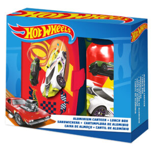 Hot Wheels szendvicsdoboz + alumínium kulacs szett