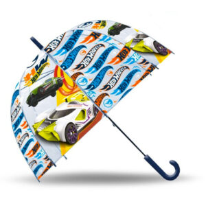 Hot Wheels Zooming gyerek átlátszó félautomata esernyő Ø70 cm – Játékmancs