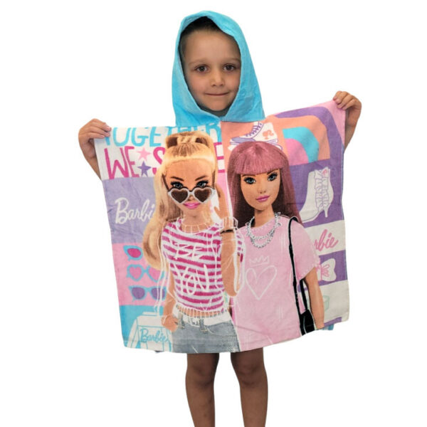 Barbie Together strand törölköző poncsó 60x120 cm - Image 2