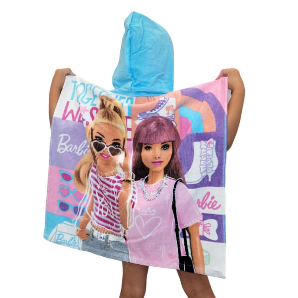 Barbie Together strand törölköző poncsó 60x120 cm - Image 3