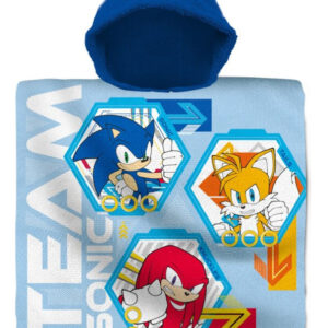 Sonic a sündisznó Team strand törölköző poncsó 60x120 cm