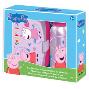 Peppa malac Jump Rope szendvicsdoboz + alumínium kulacs szett