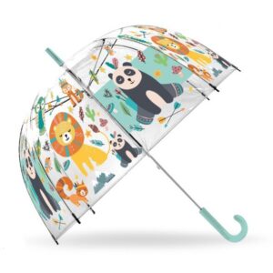 Állatos Etnic gyerek átlátszó félautomata esernyő Ø70 cm – Játékmancs