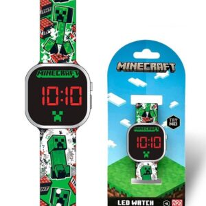 Minecraft Green digitális LED karóra – Játékmancs