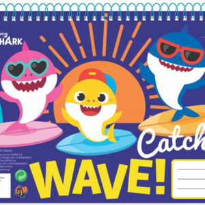 Baby Shark Wave A/4 spirál vázlatfüzet 30 lapos – Játékmancs