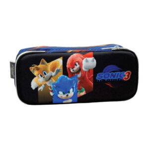 Sonic a sündisznó Brawn 2 rekeszes tolltartó 26 cm