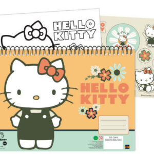 Hello Kitty Stay Sunny A/4 spirál vázlatfüzet 40 lapos matricával – Játékmancs