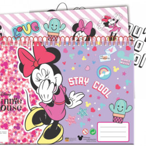 Disney Minnie Smiles A/4 spirál vázlatfüzet 40 lapos matricával – Játékmancs