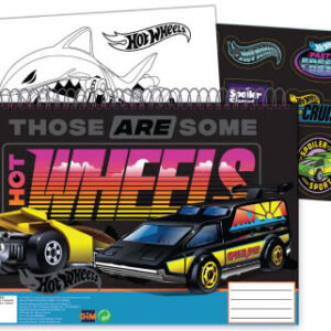 Hot Wheels Flame Runner A/4 spirál vázlatfüzet 40 lapos matricával – Játékmancs