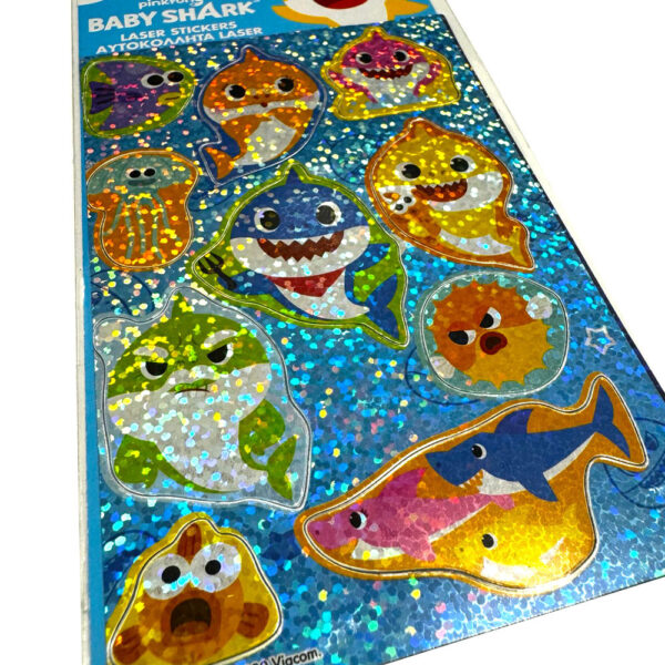 Baby Shark Aquatic hologrammos matrica szett - Image 2