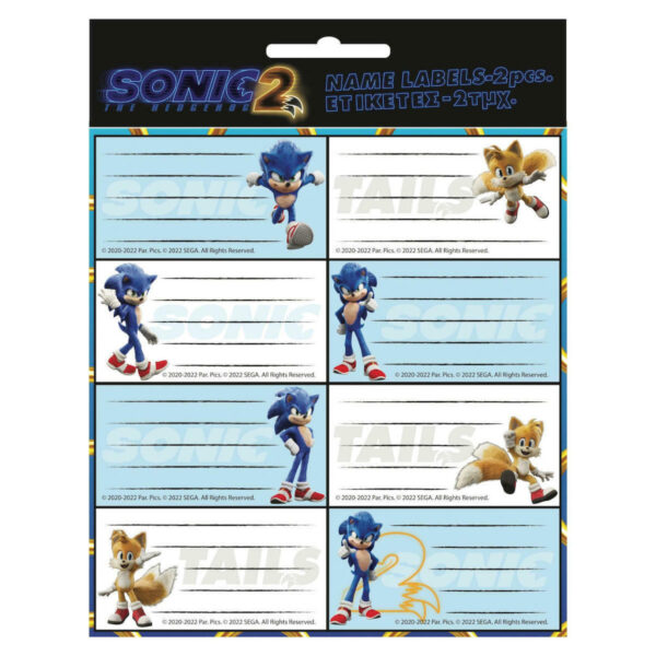 Sonic a sündisznó Speed füzetcímke 16 db-os