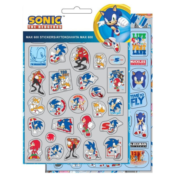 Sonic a sündisznó Fast 600 darabos matrica szett