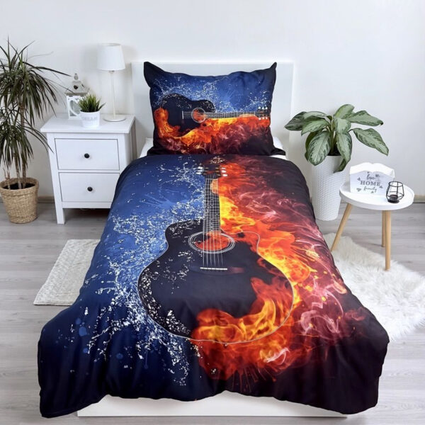 Gitár Contrast ágyneműhuzat 140×200cm, 70x90 cm microfibre - Image 2