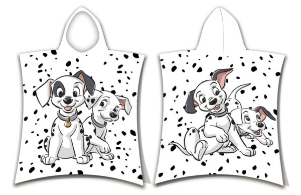 Disney 101 Kiskutya White strand törölköző poncsó 50x115cm