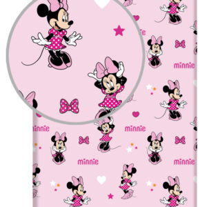 Disney Minnie Pretty in Pink gumis lepedő 90x200 cm