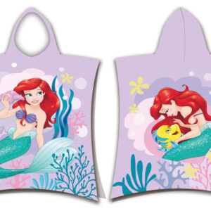 Disney Hercegnők Ariel Pink törölköző poncsó 50x115 cm
